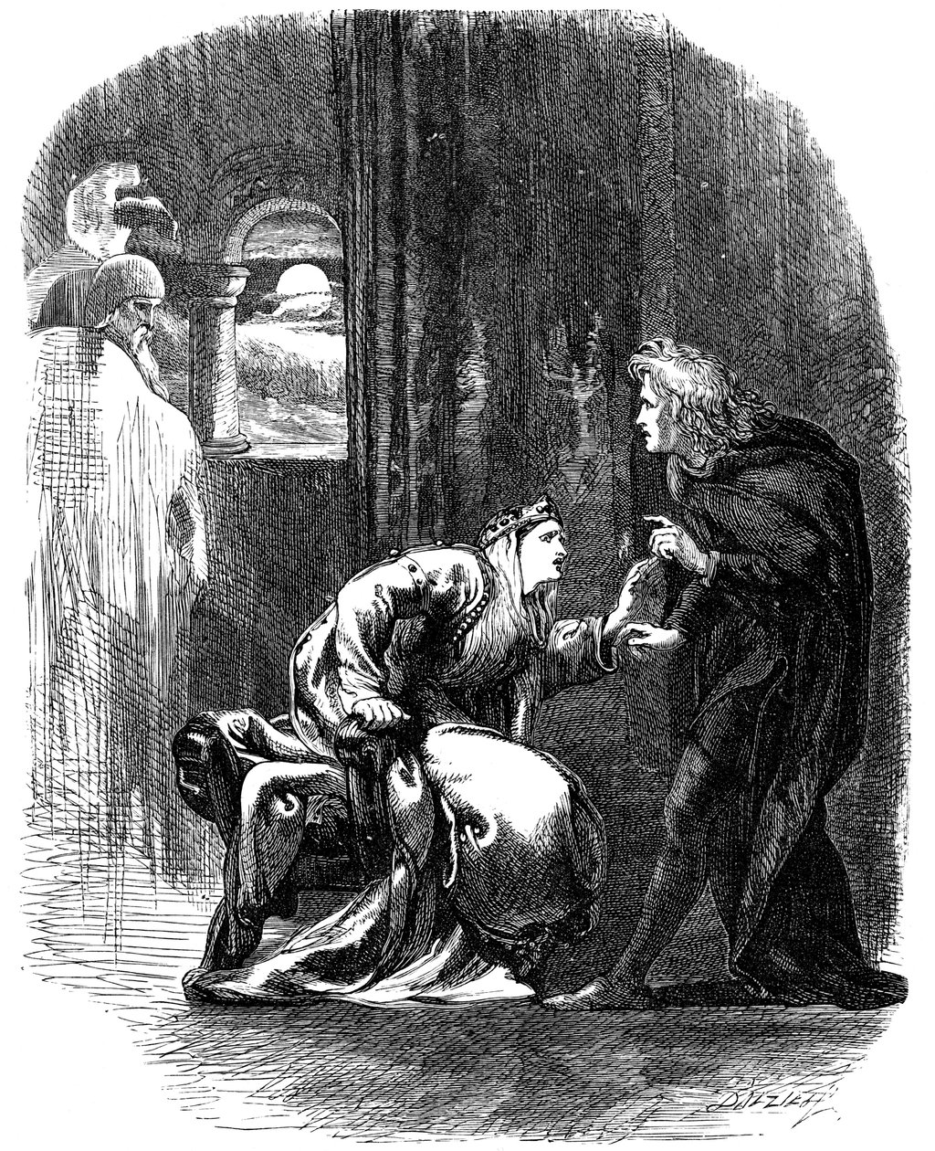 Scene fra Shakespeares Hamlet, 1800-tallet av Unbekannt