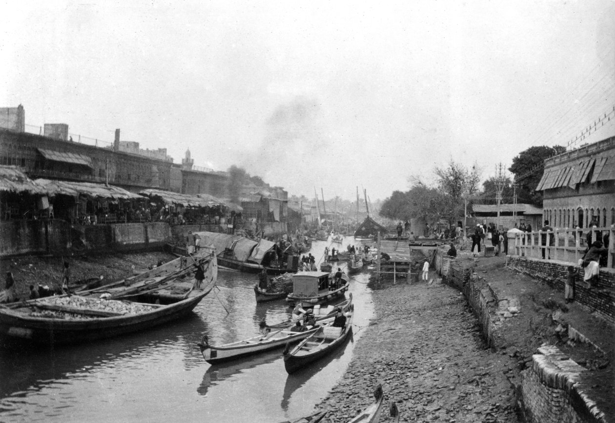 Scene fra Whitely bridge, Ashar, Irak, 1917-1919 av Unbekannt