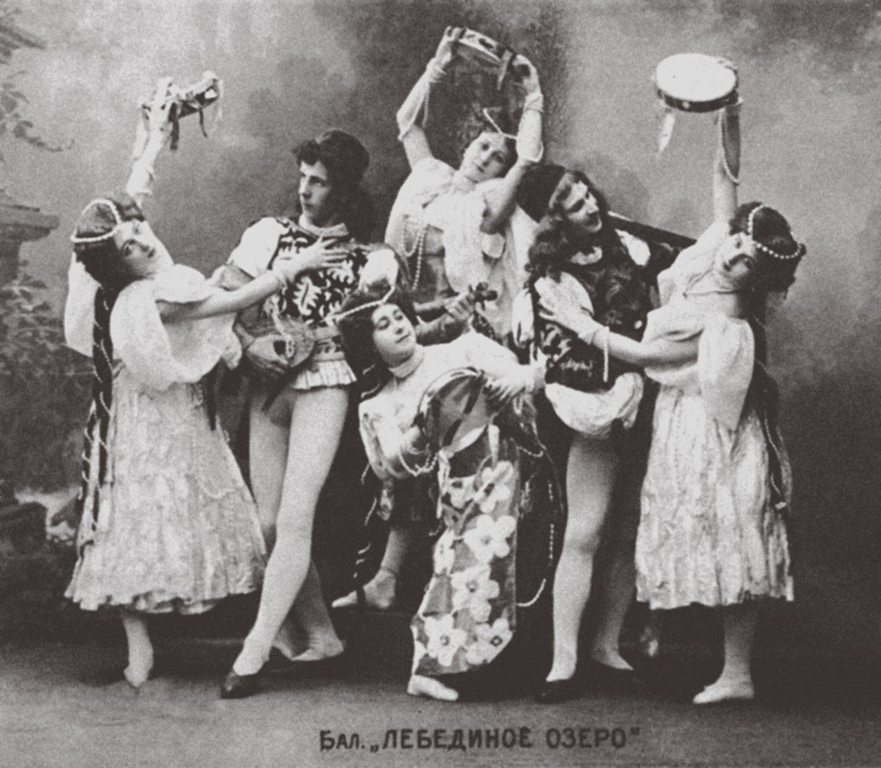 Scene fra Ballet Swan Lake, Mariinsky Theatre. 1895 av Unbekannt