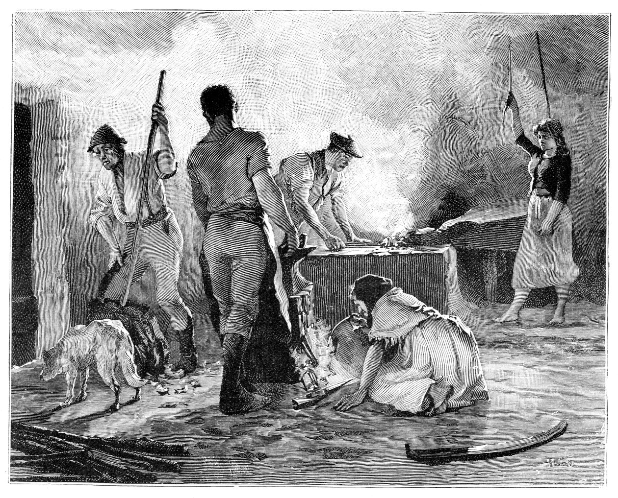 Scene fra Young Irelander Rebellion fra 1848 1900 av Unbekannt