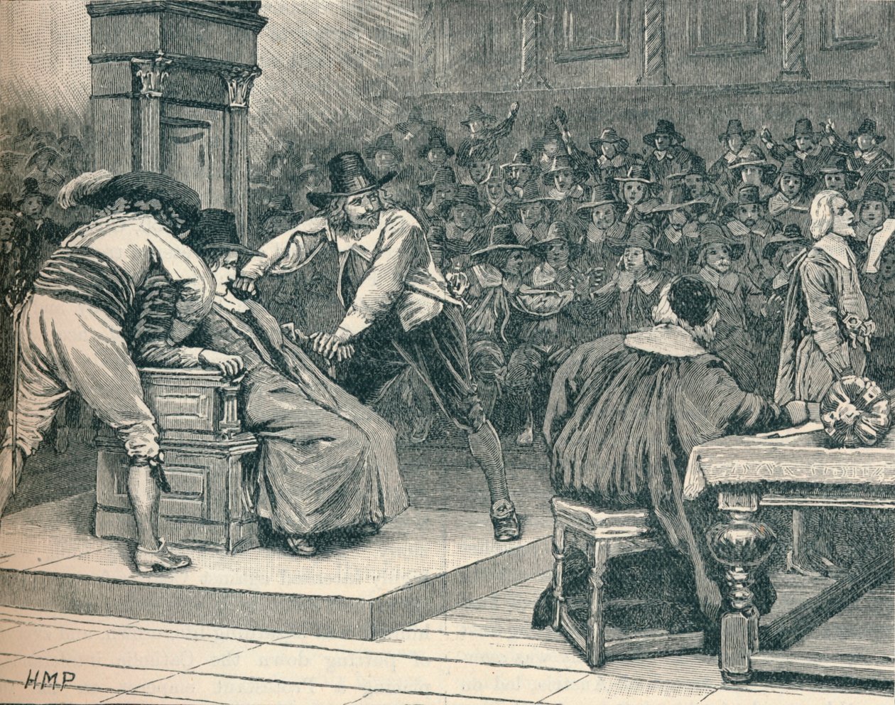 Scene i Underhuset: Speakeren tvang, 1629 1905 av Unbekannt