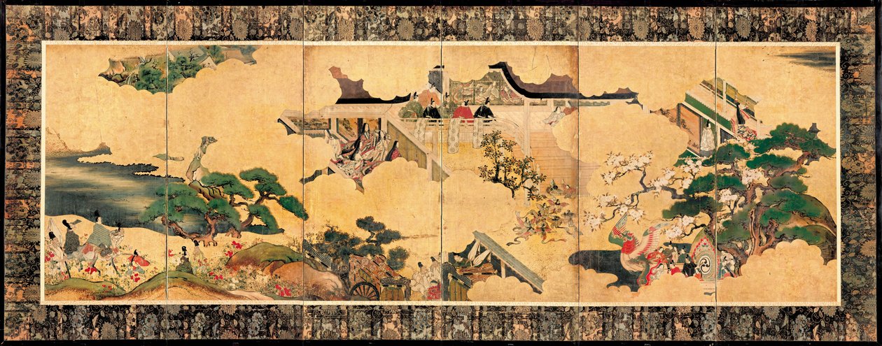 Scener fra historien om Genji Genji monogatari, 1600-tallet av Unbekannt