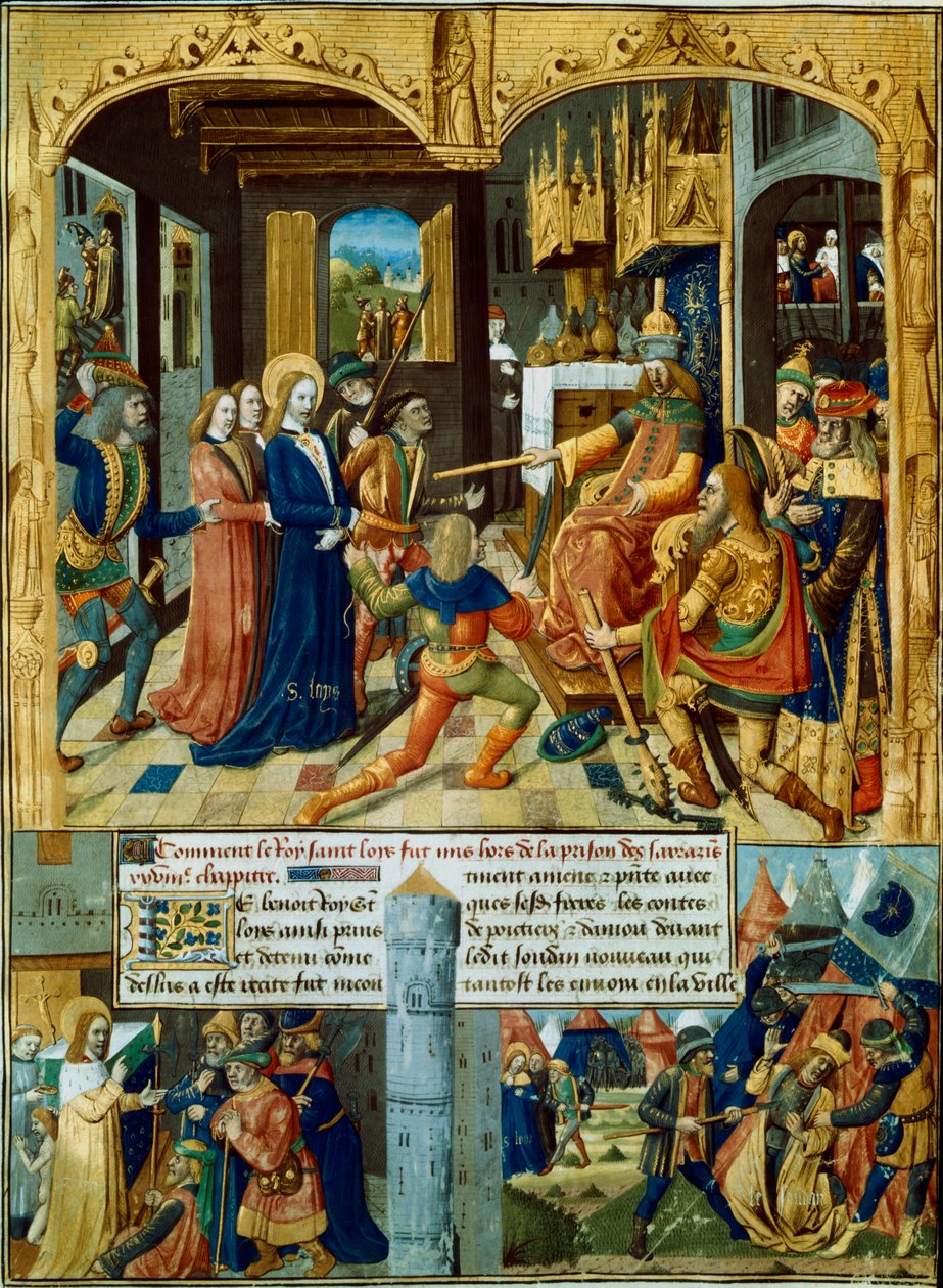 Scener fra det syvende korstoget, 1248-1254 1400-tallet av Unbekannt