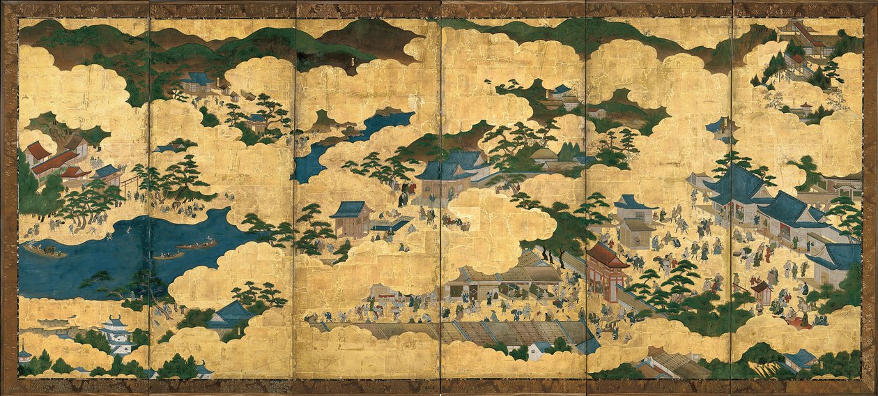 Scener i og rundt Kyoto, ca 1690 av Unbekannt