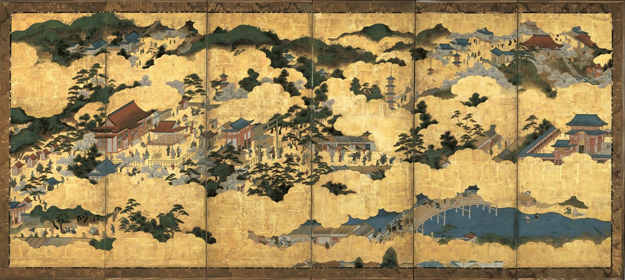 Scener i og rundt Kyoto, ca 1690 av Unbekannt