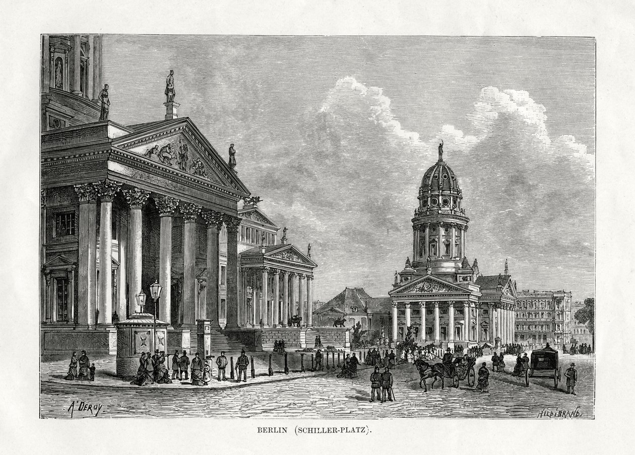 Schiller Square, Berlin, Tyskland, 1879 av Unbekannt