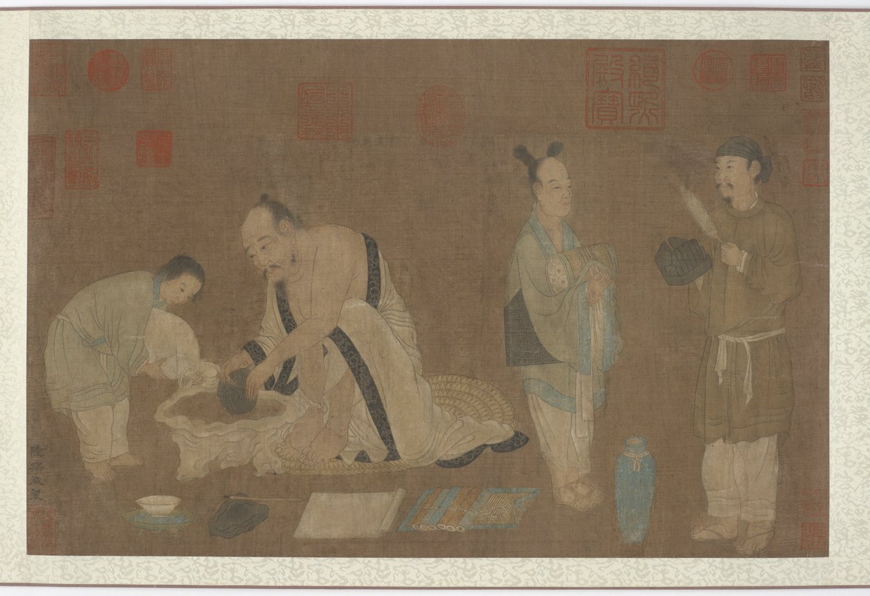Forsker og ledsagere, Ming-dynastiet, 1368-1644. av Unbekannt