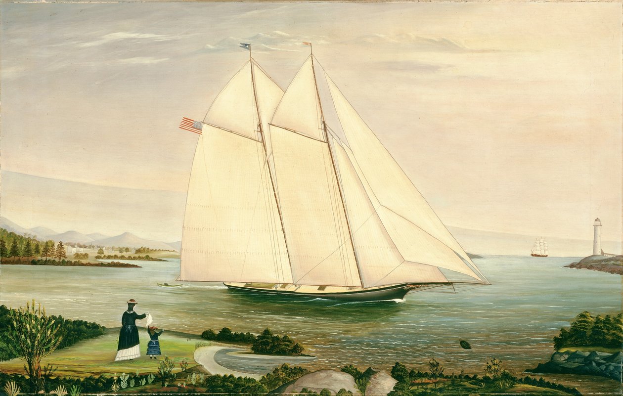 Skonnert, 1800-tallet. av Unbekannt