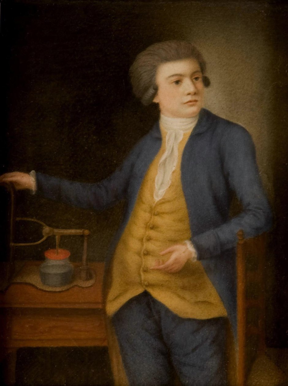 Forsker med et elektrisk instrument, 1780-tallet av Unbekannt