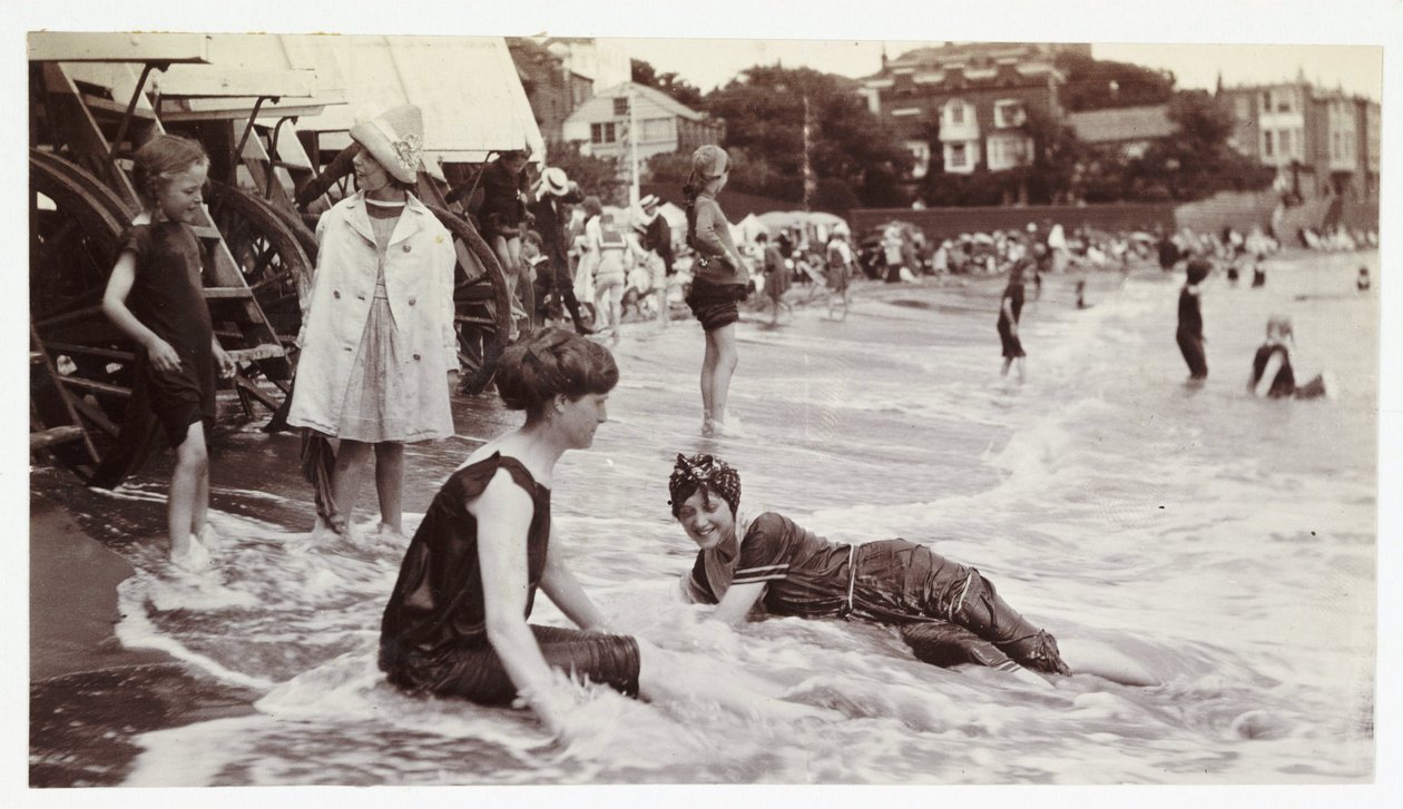 Havbading, Broadstairs, Kent, ca 1913 av Unbekannt