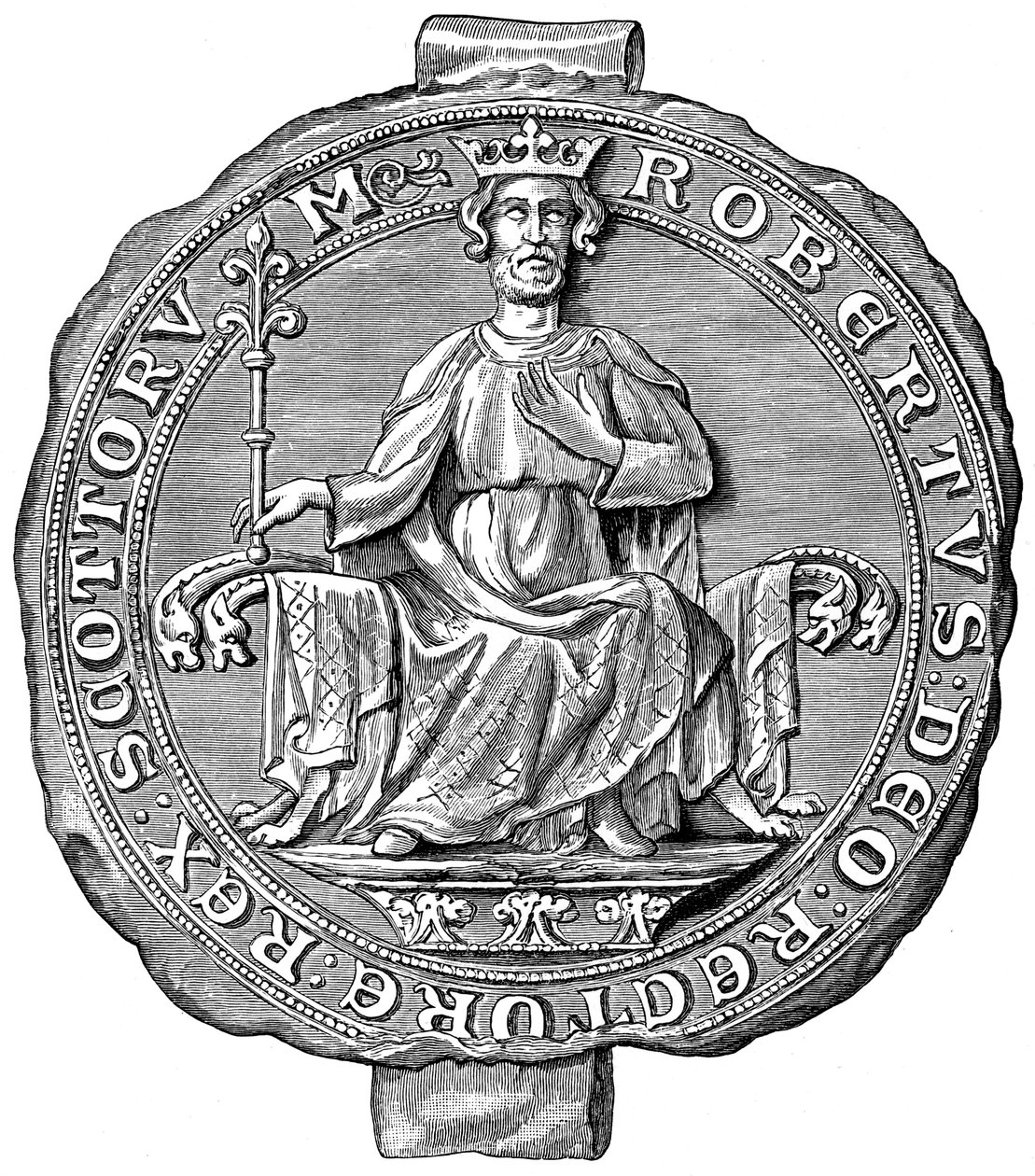 Segl fra Robert the Bruce, konge av Skottland, 1300-tallet 1892 av Unbekannt