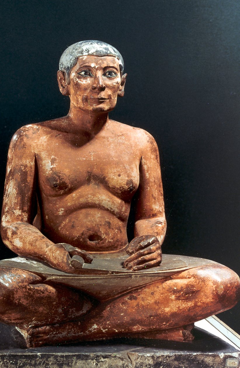 Sittende skriver, gammel egypter, 5. dynasti, 2498-2345 f.Kr. av Unbekannt