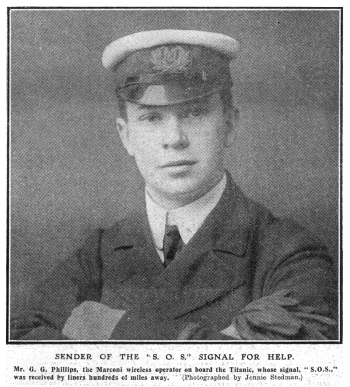 Avsender av S. O. S. Signal for Help, 20. april 1912. av Unbekannt