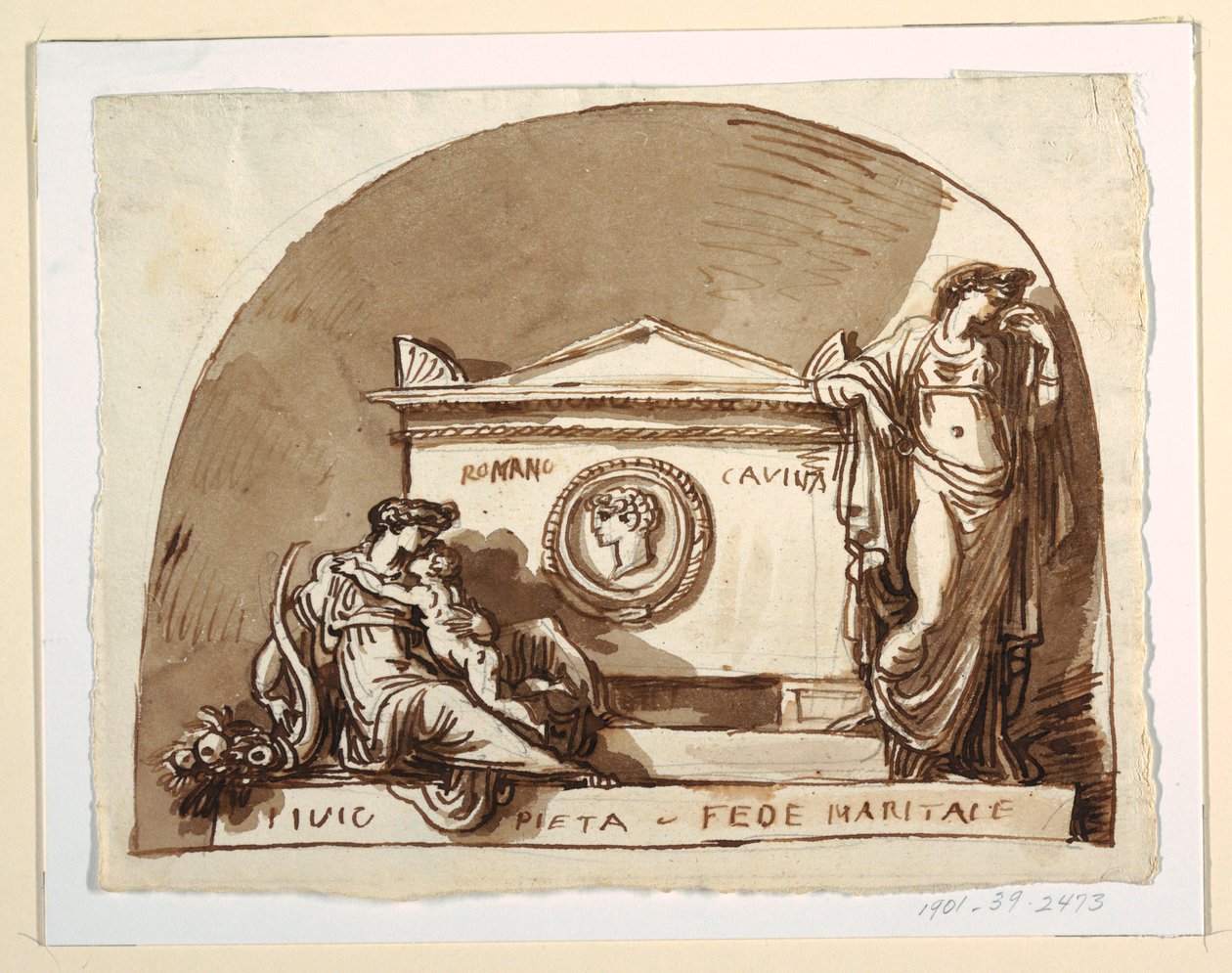 Grafmonument for Roman Cavina, Osservanza -kirken, Faenza av Unbekannt