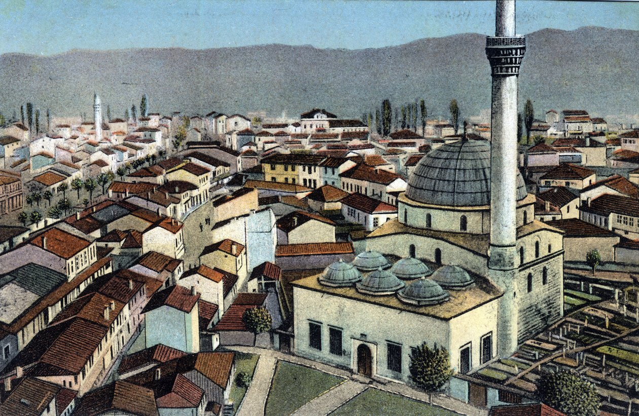 Serbia, Monastir: utsikt over en moske, Monastir kalles desormais Bitola og ligger i Macedoine - Postkort 1914-1918 av Unbekannt