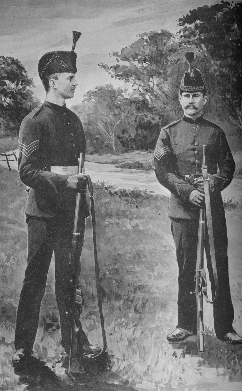 Sersjanter, Rifle Brigade., c1880 av Unbekannt