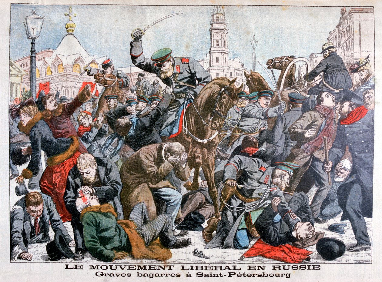 Alvorlige kamper av den liberale bevegelsen i Russland, St Petersburg, 1904 av Unbekannt