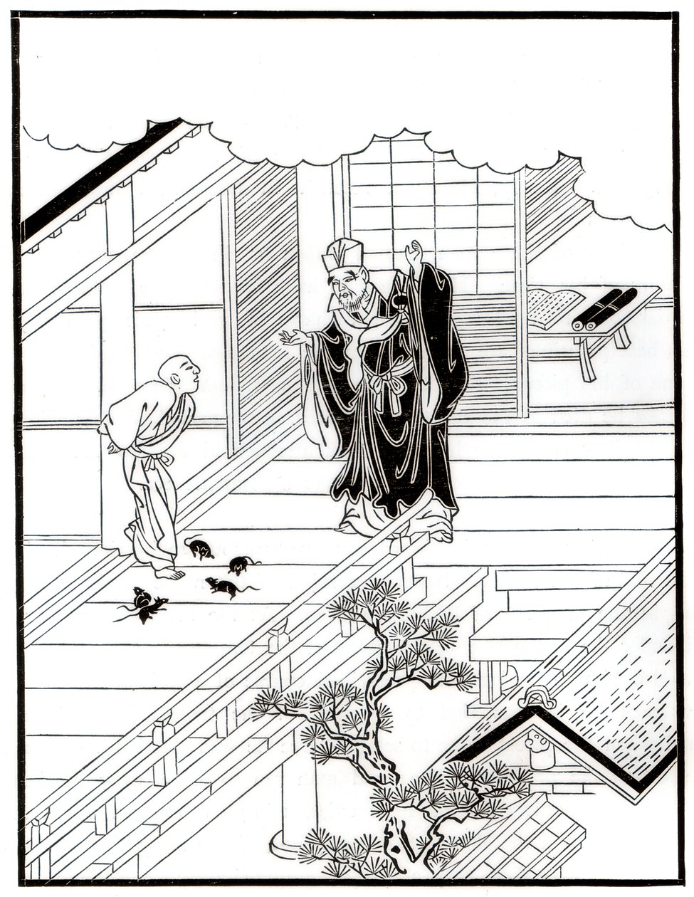 Sesshiu and the Pictured Rats, 1700-tallet 1886 av Unbekannt