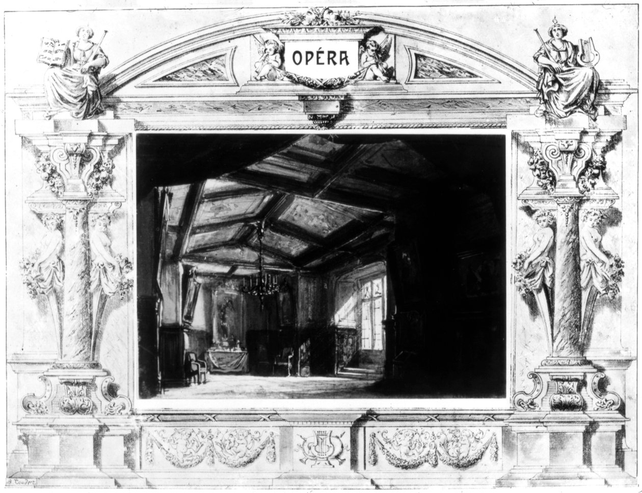 Scenografi for Mozarts Don Giovanni, 1875 av Unbekannt
