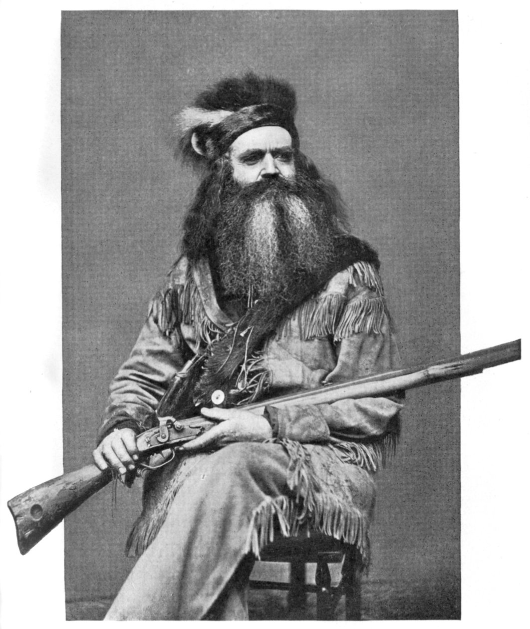Seth Kinman, amerikansk jeger, 1800-tallet, 1908 av Unbekannt