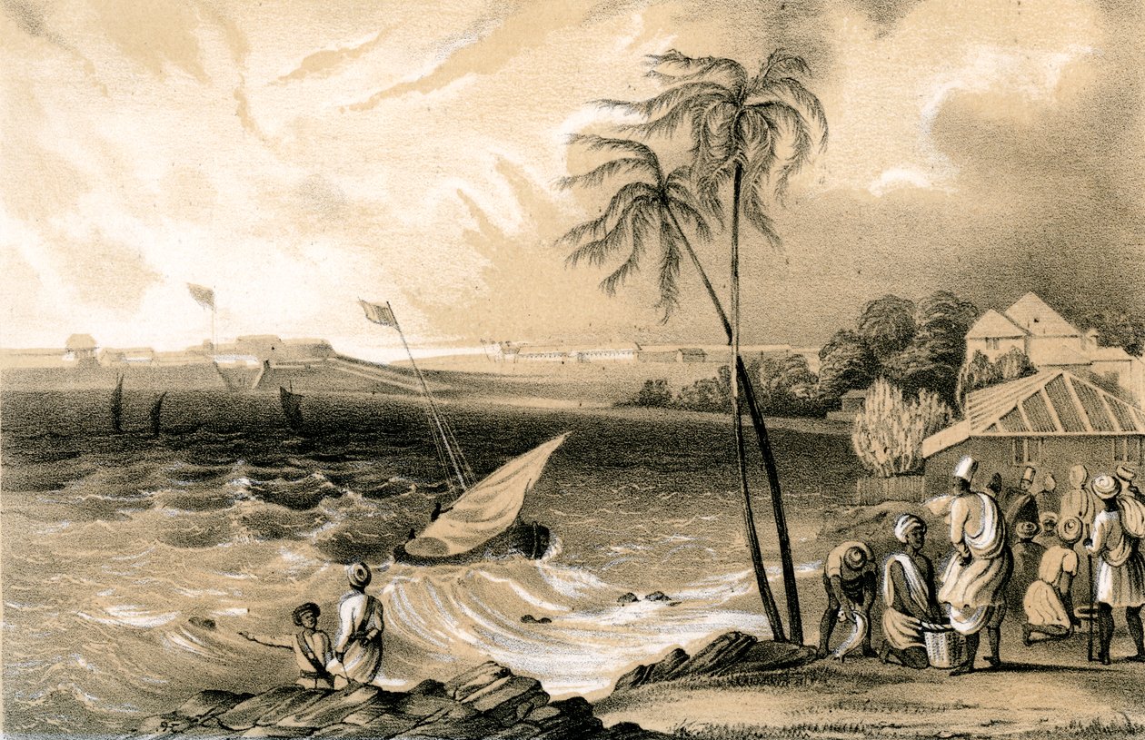 Innledningen av monsunen, Cannanore Fort, 1847 av Unbekannt