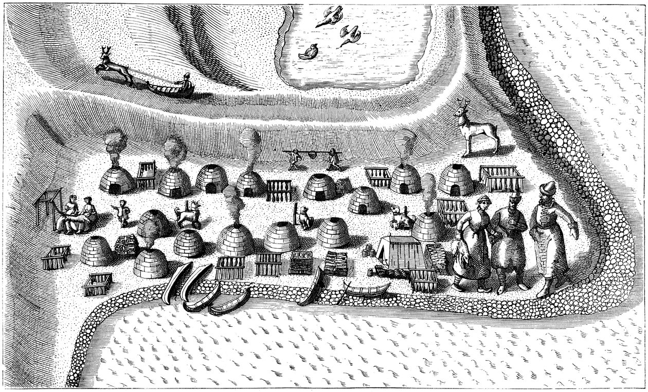 Bosetting i russisk Lappland, 1594 av Unbekannt
