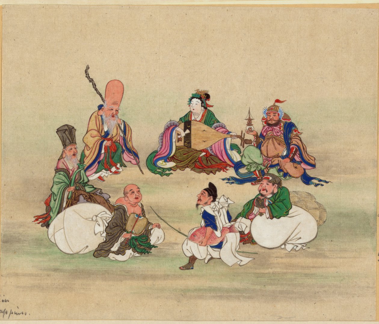 Seven Lucky Gods, ca 1878 av Unbekannt