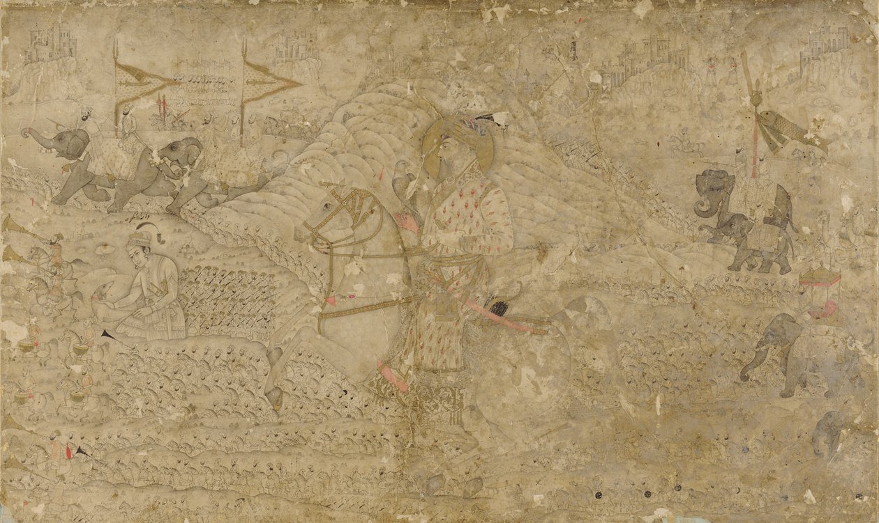 Shah Jahan og hans sønn Dara Shikoh Hunting, s. 1790. av Unbekannt