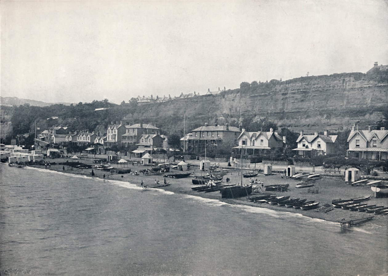 Shanklin - View of the Beach and the Heights, 1895 av Unbekannt