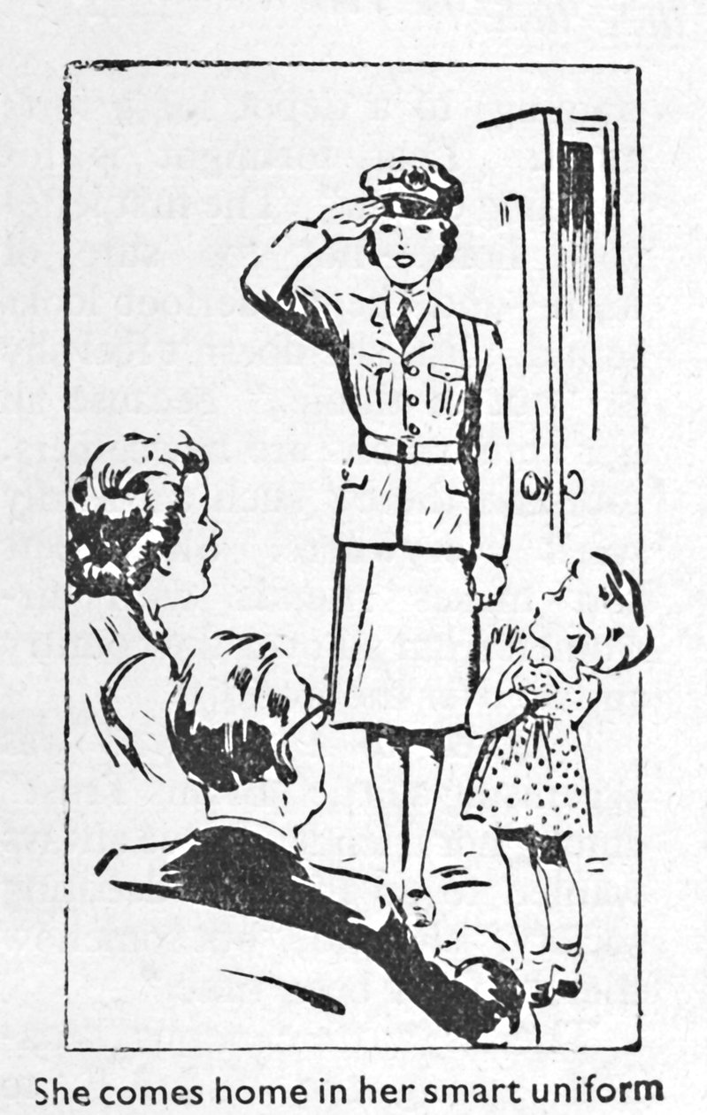 Hun kommer hjem i sin smarte uniform, 1940 av Unbekannt