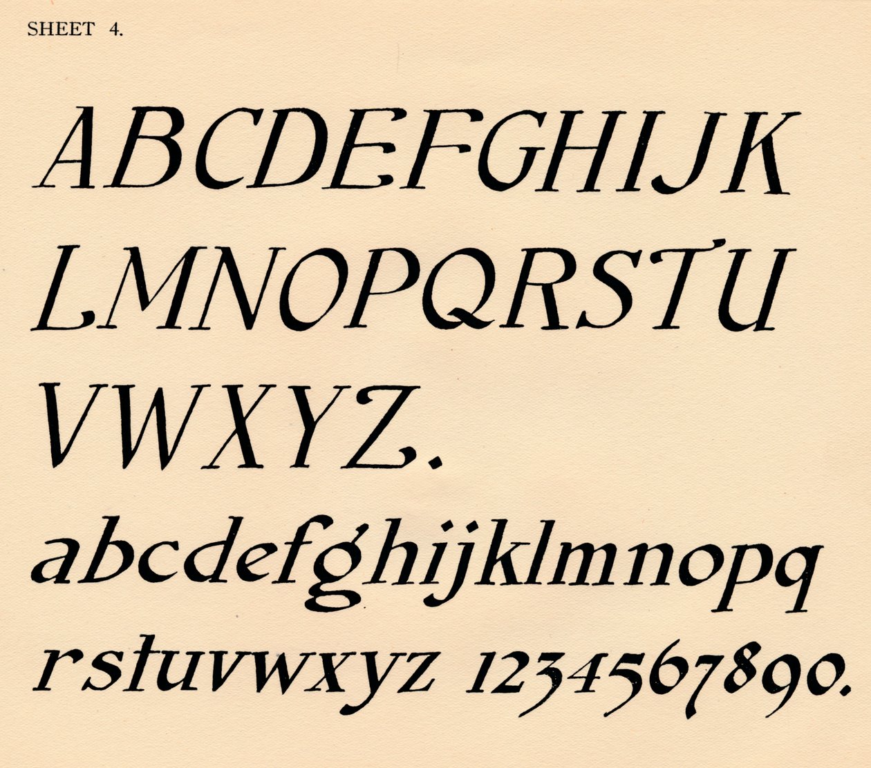 Ark 4, fra en portefølje av alfabeter, 1929 av Unbekannt