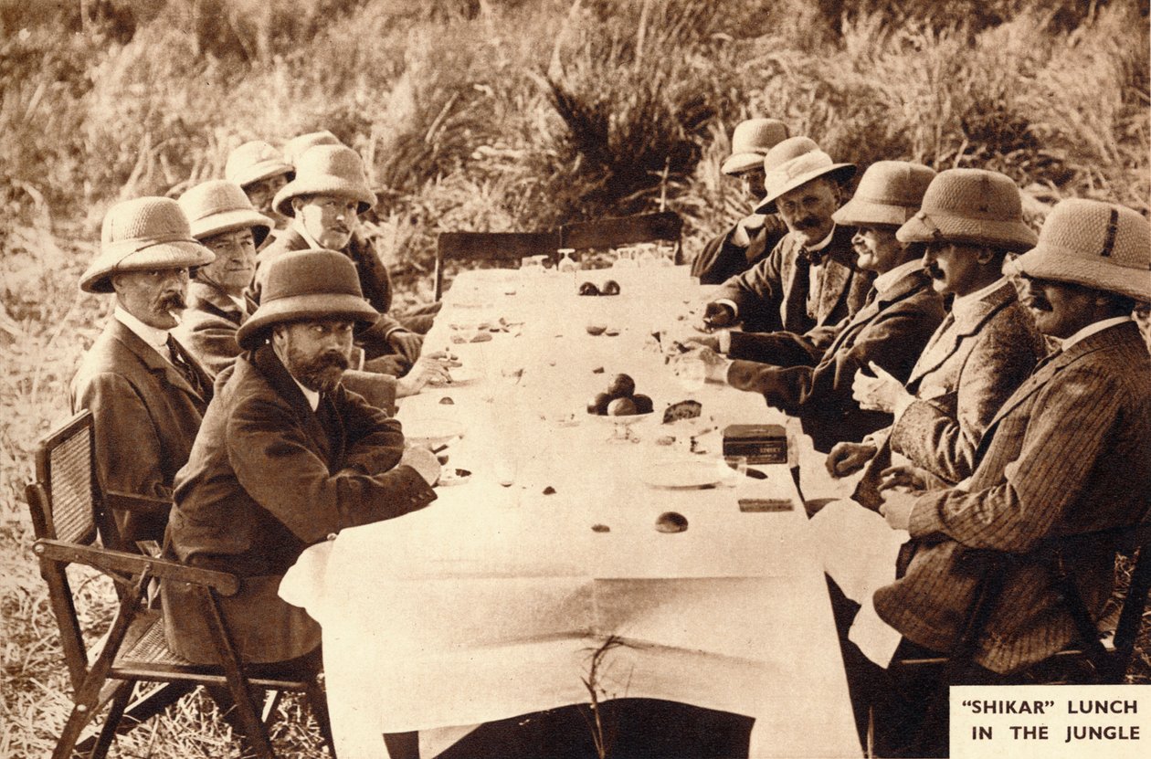 Shikar lunsj i jungelen, 1911 1935 av Unbekannt