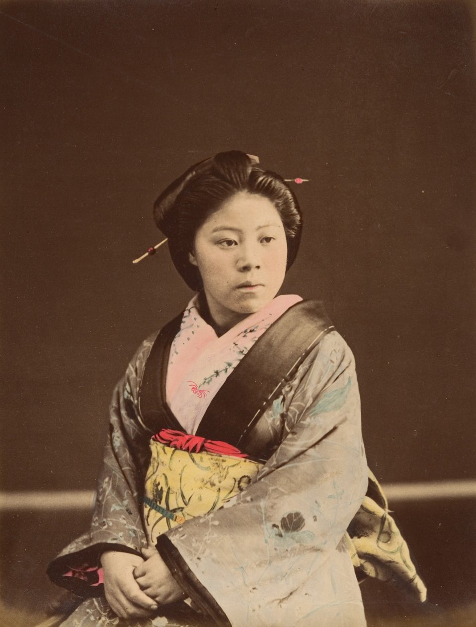Shin, en kjent tehusjente i Yokohama, 1870-tallet. av Unbekannt
