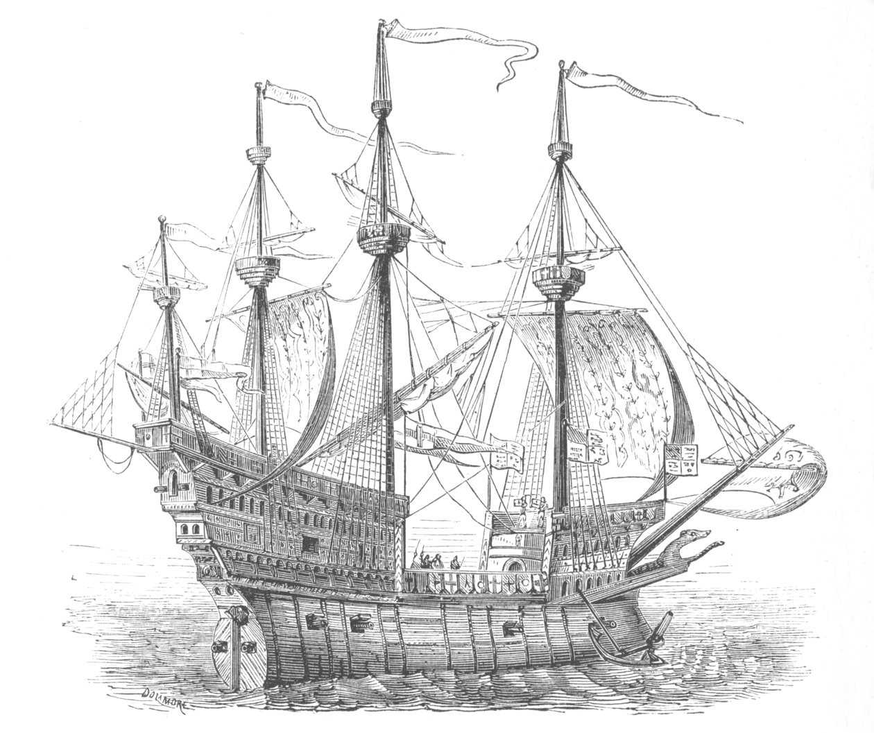 Skip av Henry VIII, ca 1880 av Unbekannt