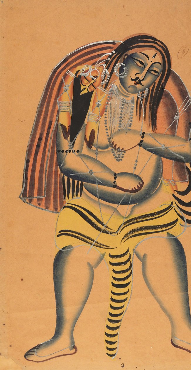 Shiva bærer liket av Sati, ca. 1865-75. av Unbekannt