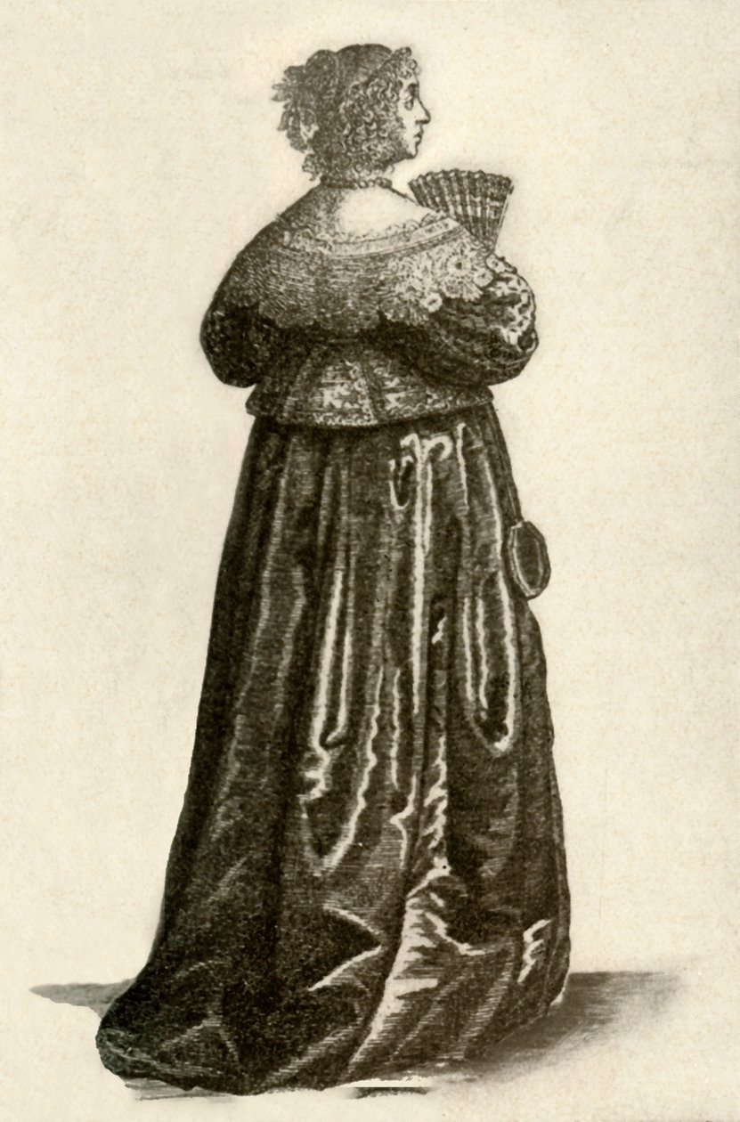 Viser kjolen til en engelsk gentlewoman, 1640, 1937. av Unbekannt