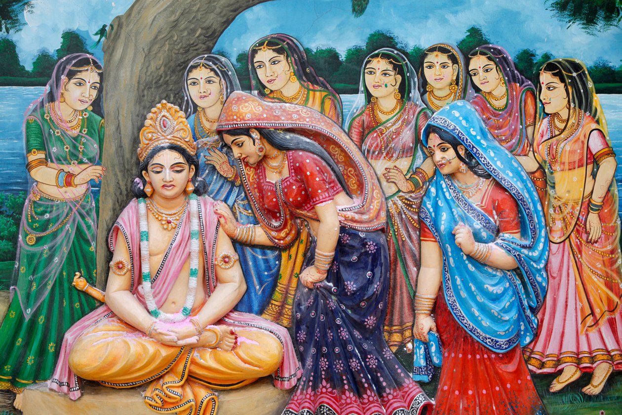 Shree Krishna tar form av Gauranga Vrindavan Inde av Unbekannt