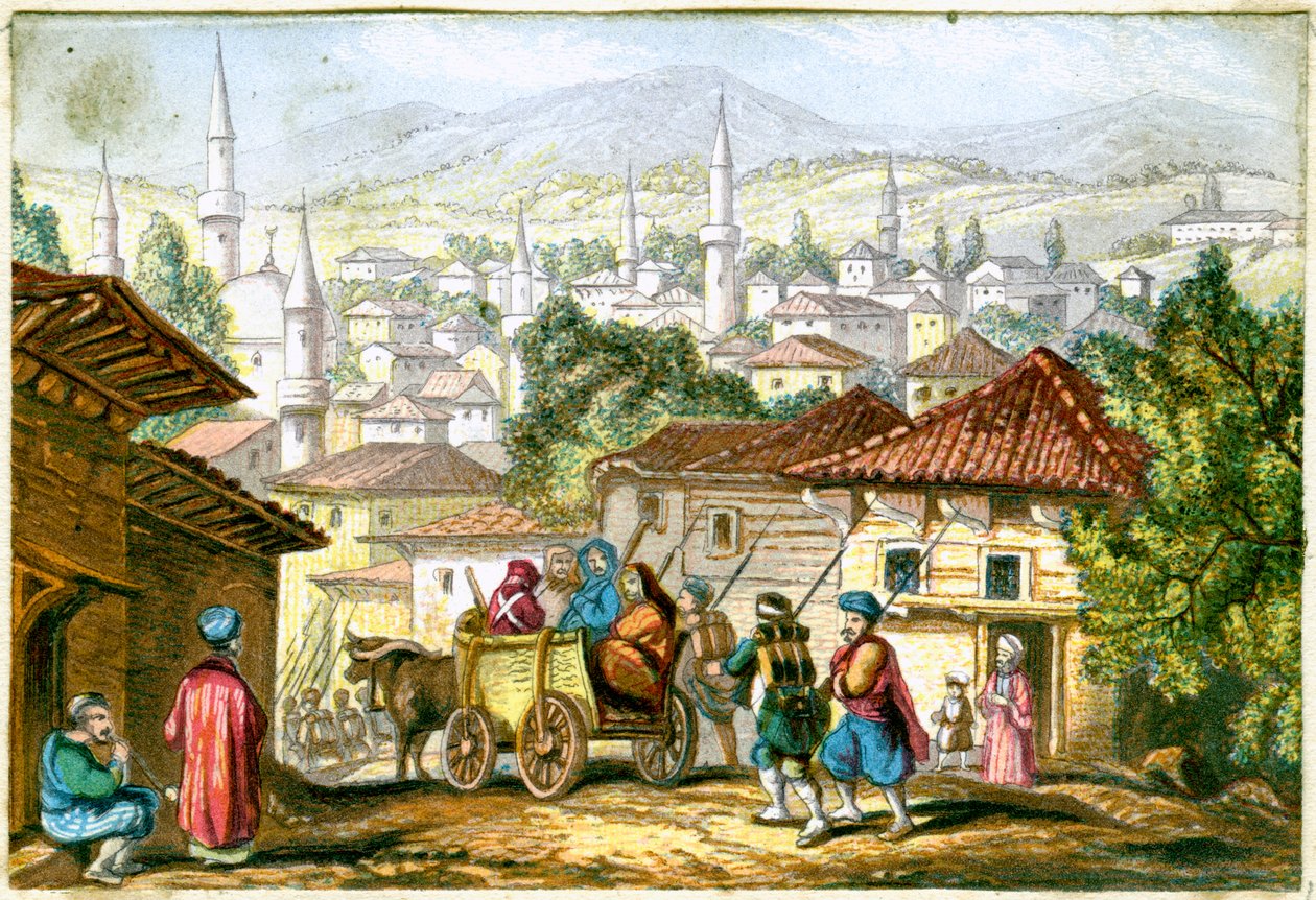 Shumla. En by i den nordøstlige delen av Bulgaria, 1800-tallet av Unbekannt
