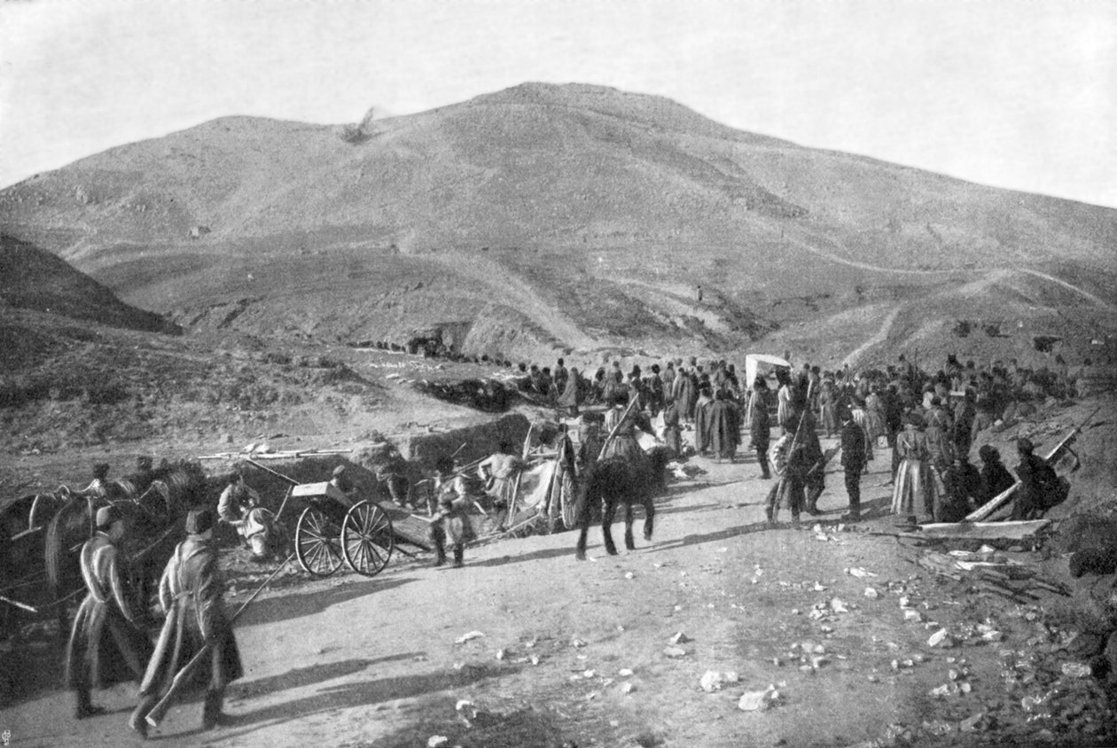 Sibirsk reserve som inntar stillinger, russisk-japansk krig, 1904-5 av Unbekannt