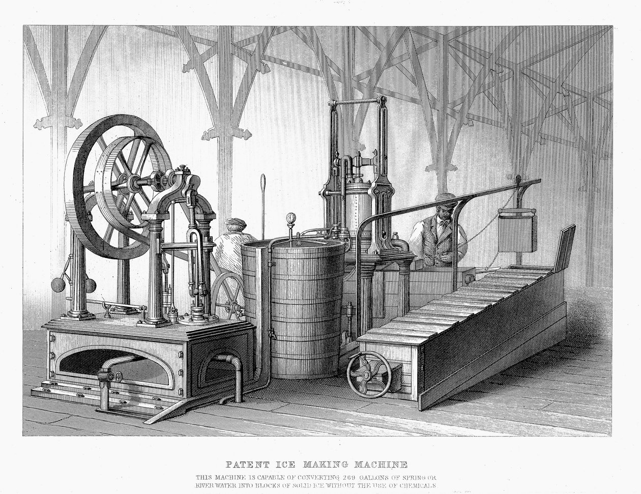 Siebe og Harrisons patent ismaskin, 1862 av Unbekannt