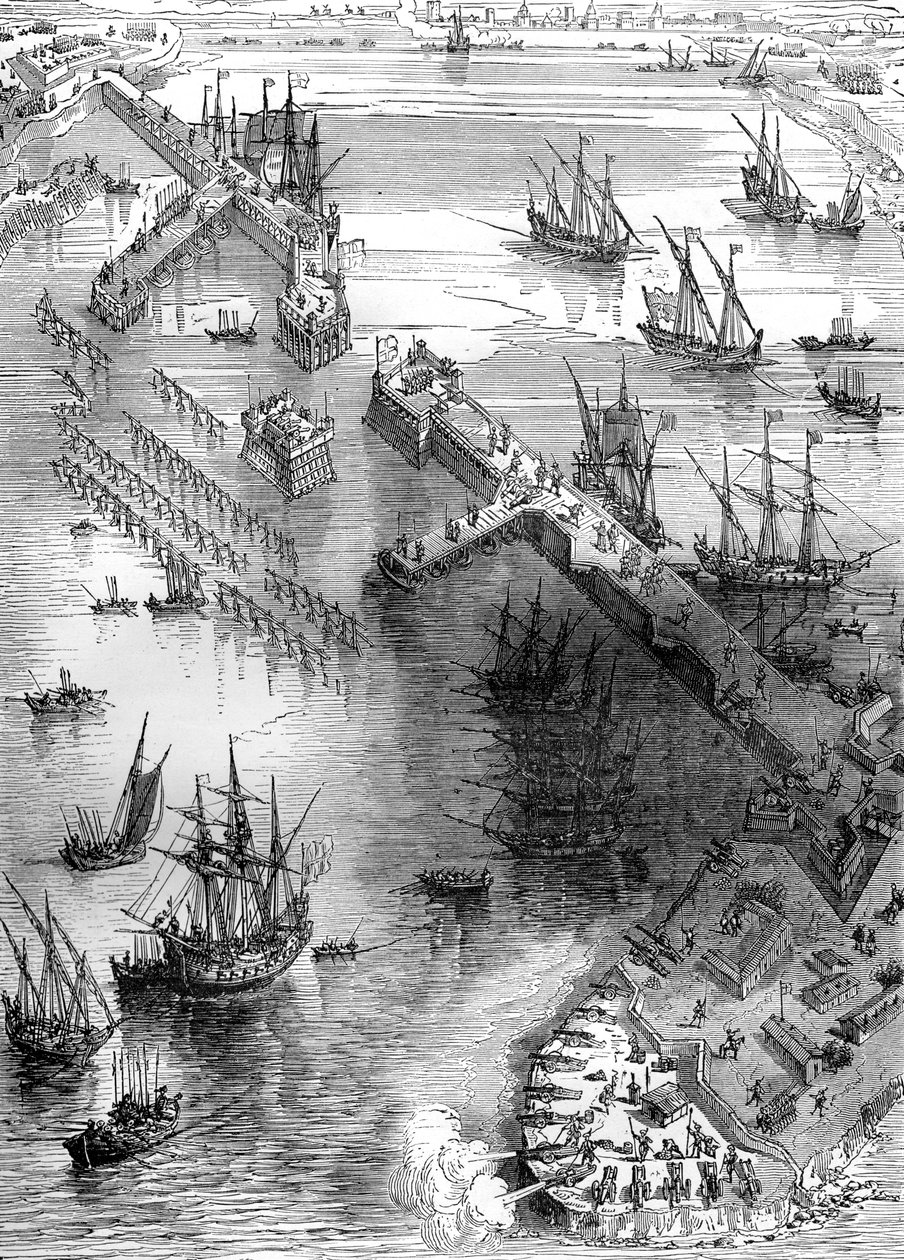 Beleiring av La Rochelle, Frankrike, 1627 1882-1884 av Unbekannt