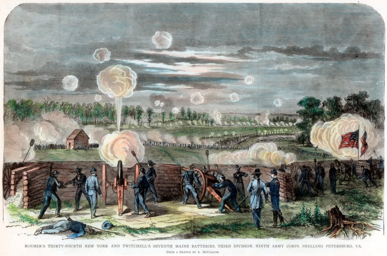 Beleiring av Petersburg, Virginia, amerikansk borgerkrig, c1864-c1865 av Unbekannt