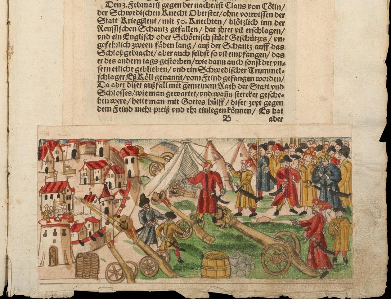 Beleiring av Reval av russerne i 1578. Fra Johann Jakob Wicks samling av meldinger... av Unbekannt