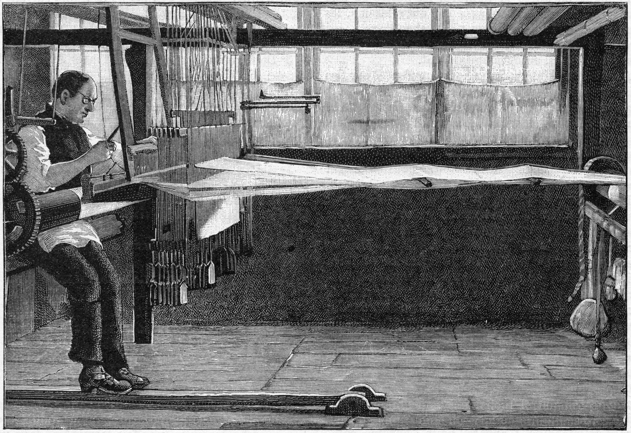 Silkevever, Bethnal Green, Øst-London, 1893 av Unbekannt