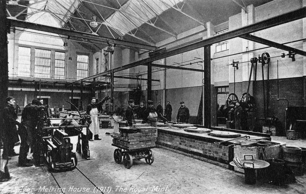 Silver Melting House, Royal Mint, Tower Hill, London, 1911 av Unbekannt