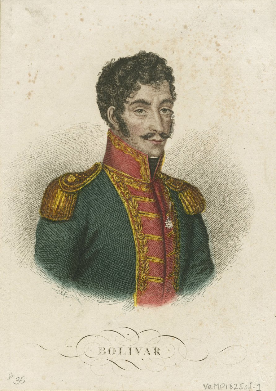 Simon Bolivar 1783-1830, 1825 av Unbekannt
