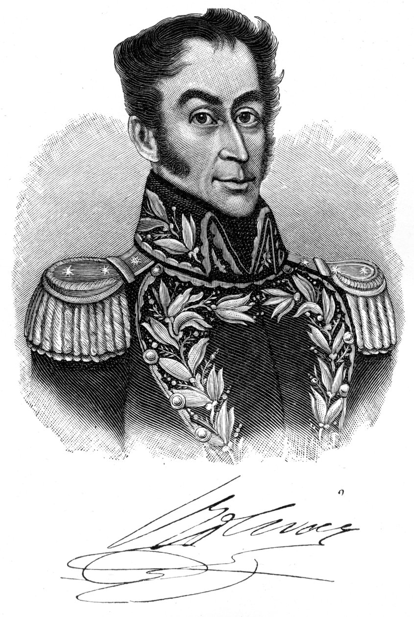Simon Bolivar, søramerikansk revolusjonær leder fra 1800-tallet, 1901 av Unbekannt