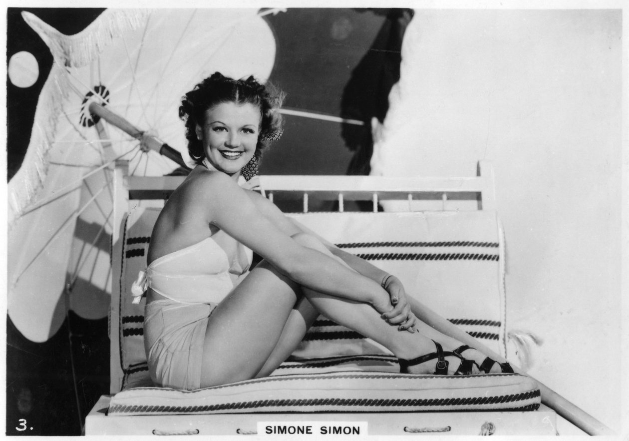 Simone Simon , fransk filmskuespillerinne, c1938 av Unbekannt