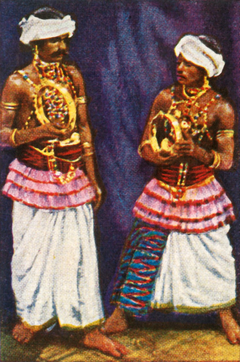 Singalesiske djeveldansere fra Ceylon, c1928. av Unbekannt