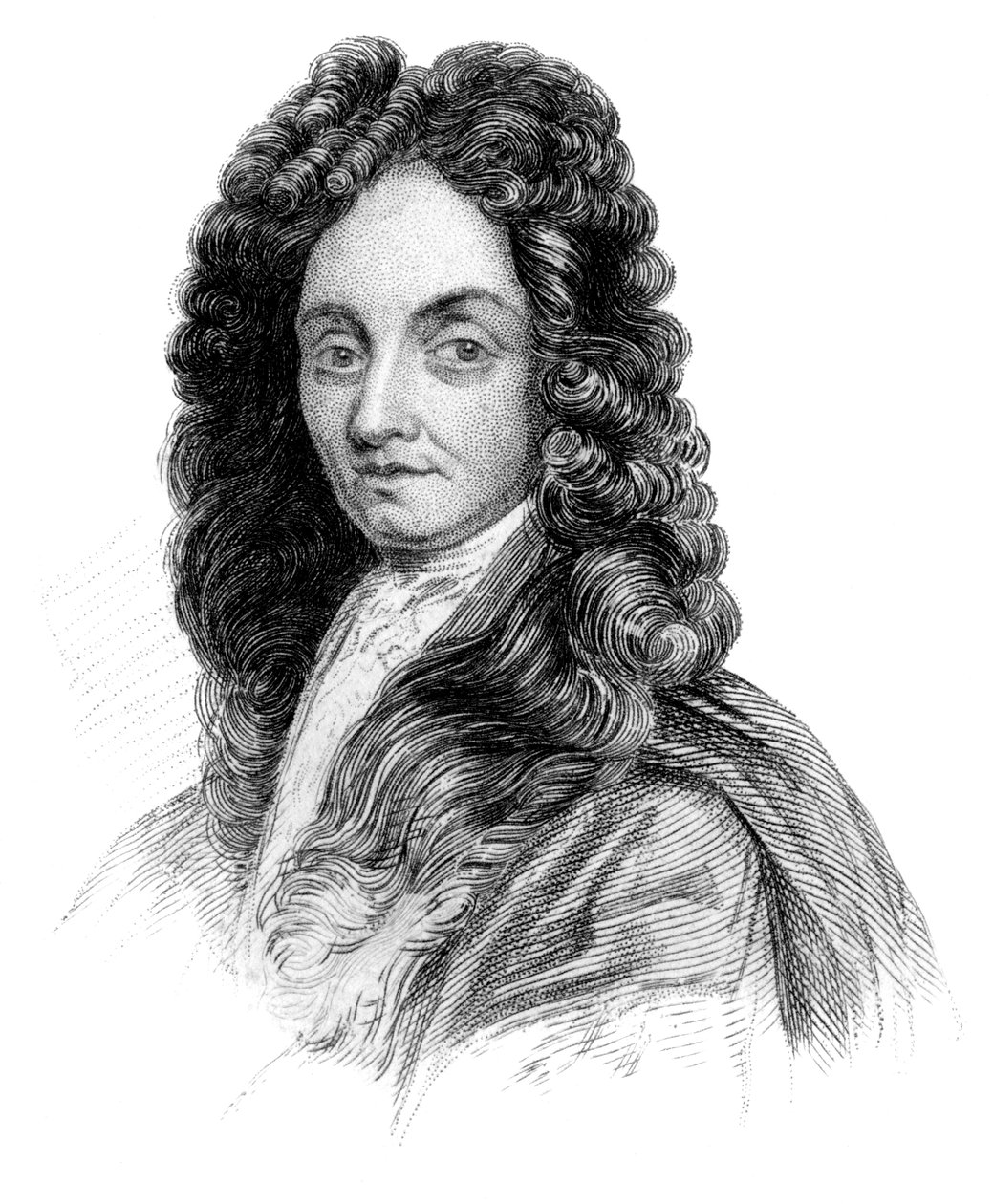 Sir Christopher Wren , engelsk arkitekt, designer, astronom og geometriker, c1850 av Unbekannt